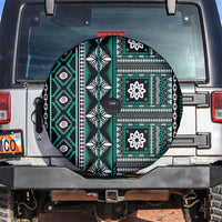 Fiji Masi Tapa Pattern Teal Spare Tire Cover LT01 Teal - Polynesian Pride