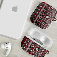 Fiji Masi Tapa Pattern Red AirPods Case LT01 - Polynesian Pride