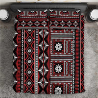 Fiji Masi Tapa Pattern Red Bedding Set - Polynesian Pride