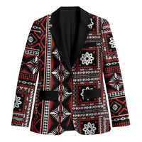 Fiji Masi Tapa Pattern Red Blazer - Polynesian Pride