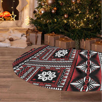 Fiji Masi Tapa Pattern Red Tree Skirt - Polynesian Pride