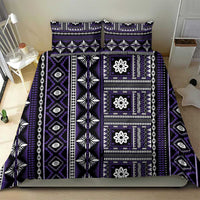 Fiji Masi Tapa Pattern Purple Bedding Set - Polynesian Pride