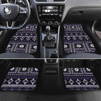 Fiji Masi Tapa Pattern Purple Car Mats - Polynesian Pride