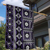 Fiji Masi Tapa Pattern Purple Garden Flag - Polynesian Pride