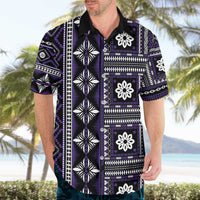 Fiji Masi Tapa Pattern Purple Hawaiian Shirt - Polynesian Pride