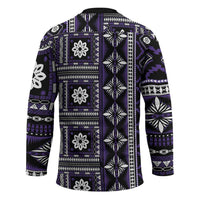 Fiji Masi Tapa Pattern Purple Hockey Jersey LT01 - Polynesian Pride