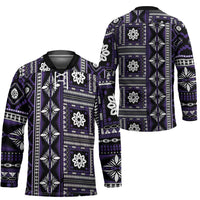 Fiji Masi Tapa Pattern Purple Hockey Jersey LT01 - Polynesian Pride