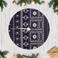 Fiji Masi Tapa Pattern Purple Tree Skirt - Polynesian Pride