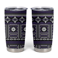 Fiji Masi Tapa Pattern Purple Tumbler Cup - Polynesian Pride