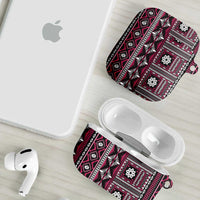 Fiji Masi Tapa Pattern Pink AirPods Case - Polynesian Pride