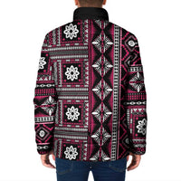 Fiji Masi Tapa Pattern Pink Padded Jacket - Polynesian Pride