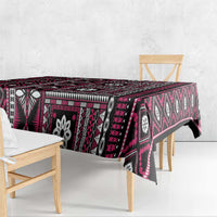 Fiji Masi Tapa Pattern Pink Tablecloth - Polynesian Pride