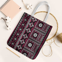 Fiji Masi Tapa Pattern Pink Tote Bag - Polynesian Pride