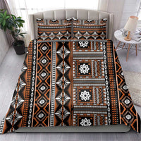 Fiji Masi Tapa Pattern Orange Bedding Set - Polynesian Pride