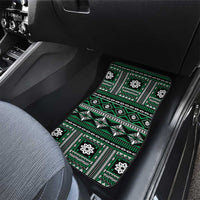 Fiji Masi Tapa Pattern Green Car Mats - Polynesian Pride