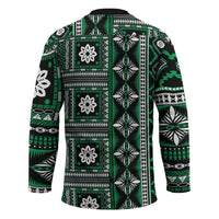 Fiji Masi Tapa Pattern Green Hockey Jersey LT01 - Polynesian Pride