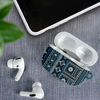 Fiji Masi Tapa Pattern Blue AirPods Case LT01 - Polynesian Pride