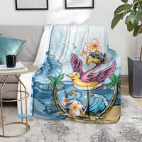 Hawaii Flamingo Blanket Plumeria Tropical Beach LT01 - Polynesian Pride