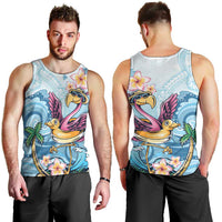 Hawaii Flamingo Men Tank Top Plumeria Tropical Beach LT01 - Polynesian Pride