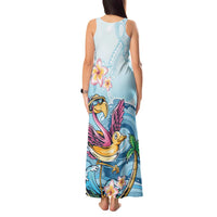 Hawaii Flamingo Tank Maxi Dress Plumeria Tropical Beach LT01 - Polynesian Pride