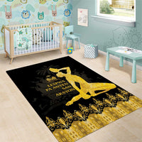 Haiti Neg Marron Gold Area Rug Lespwa pa anyen san aksyon