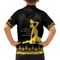 Haiti Neg Marron Gold Hawaiian Shirt Lespwa pa anyen san aksyon LT01 - Polynesian Pride