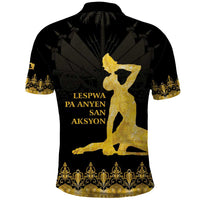 Haiti Neg Marron Gold Polo Shirt Lespwa pa anyen san aksyon