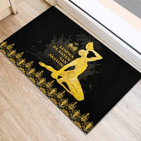 Haiti Neg Marron Gold Rubber Doormat Lespwa pa anyen san aksyon LT01 - Polynesian Pride