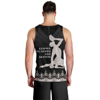 Haiti Neg Marron Silver Men Tank Top Hope is Nothing Without Action LT01 - Polynesian Pride
