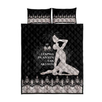 Haiti Neg Marron Silver Quilt Bed Set Hope is Nothing Without Action LT01 - Polynesian Pride