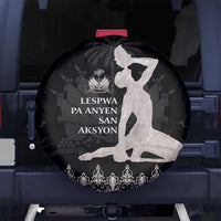 Haiti Neg Marron Silver Spare Tire Cover Hope is Nothing Without Action LT01 - Polynesian Pride