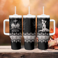 Haiti Neg Marron Silver Tumbler With Handle Hope is Nothing Without Action LT01 - Polynesian Pride