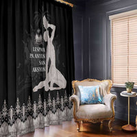 Haiti Neg Marron Silver Window Curtain Hope is Nothing Without Action LT01 - Polynesian Pride