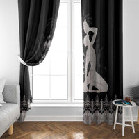 Haiti Neg Marron Silver Window Curtain Hope is Nothing Without Action LT01 - Polynesian Pride