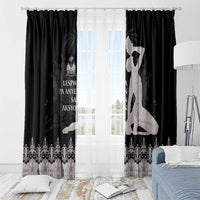 Haiti Neg Marron Silver Window Curtain Hope is Nothing Without Action LT01 - Polynesian Pride