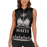 Haiti Neg Marron Silver Women Sleeveless Polo Shirt Hope is Nothing Without Action
