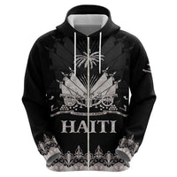 Haiti Neg Marron Silver Zip Hoodie Hope is Nothing Without Action