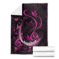 Survivor Melody Pink Blanket Breast Cancer Polynesian Pattern LT01 - Polynesian Pride