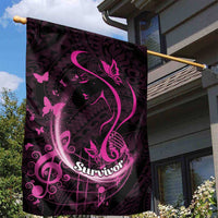 Survivor Melody Pink Garden Flag Breast Cancer Polynesian Pattern LT01 - Polynesian Pride