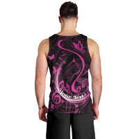 Personalised Survivor Melody Pink Men Tank Top Breast Cancer Polynesian Pattern LT01 - Polynesian Pride