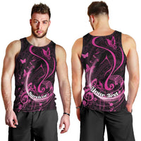 Personalised Survivor Melody Pink Men Tank Top Breast Cancer Polynesian Pattern LT01 - Polynesian Pride