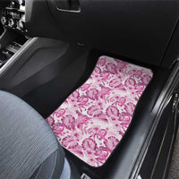 Pink Ribbon Hibiscus Tropical Pattern Car Mats Breast Cancer LT01 - Polynesian Pride