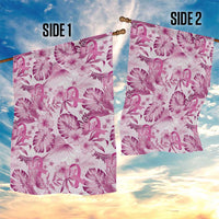 Pink Ribbon Hibiscus Tropical Pattern Garden Flag Breast Cancer LT01 - Polynesian Pride