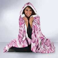 Pink Ribbon Hibiscus Tropical Pattern Hooded Blanket Breast Cancer LT01 - Polynesian Pride