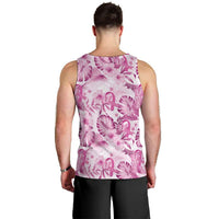 Pink Ribbon Hibiscus Tropical Pattern Men Tank Top Breast Cancer LT01 - Polynesian Pride