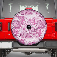 Pink Ribbon Hibiscus Tropical Pattern Spare Tire Cover Breast Cancer LT01 - Polynesian Pride