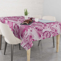 Pink Ribbon Hibiscus Tropical Pattern Tablecloth Breast Cancer LT01 - Polynesian Pride