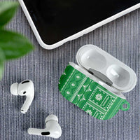 Fiji Masi All Green AirPods Case Tapa Pattern LT01 - Polynesian Pride