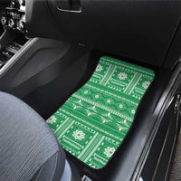 Fiji Masi All Green Car Mats Tapa Pattern - Polynesian Pride