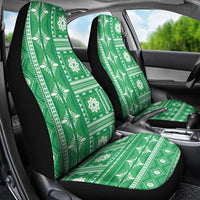 Fiji Masi All Green Car Seat Cover Tapa Pattern - Polynesian Pride